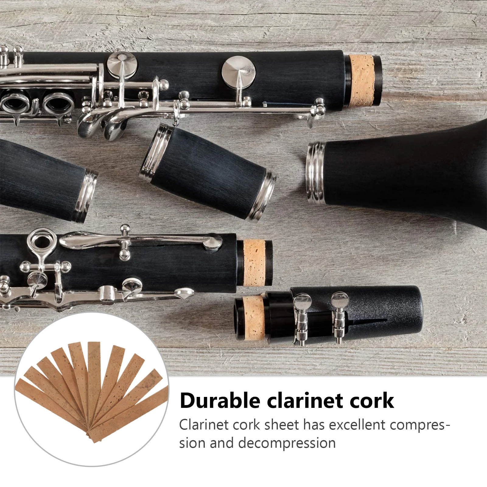 

Clarinet Sound Hole Cushion Repair Kit Instrument Cork Pad Replacement Corks Parts Wooden Joint
