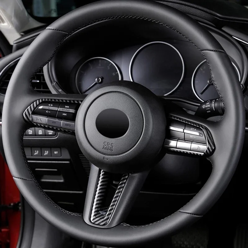 For Mazda 3 Axela BP CX-30 DM cx-50 2020-2022 2023 Steering Wheel Trim Circle Sequins Ring Cover Button Decoration Sticker