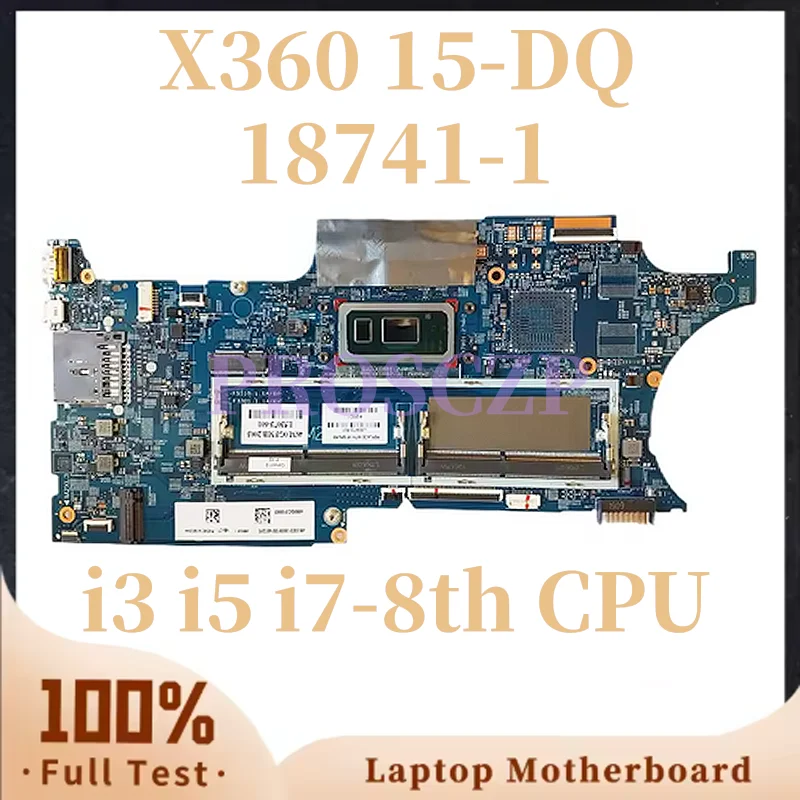 

Материнская плата для ноутбука L50972-601 L50975-601 18741-1 для HP Pavilion X360 15-DQ 15T-DQ с процессорами i3 i5 i7 8-го поколения, DDR4, 100% протестирована