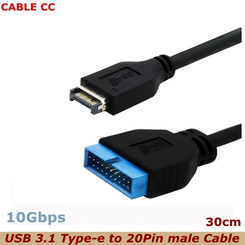 USB 3.1 Front Panel Header to USB 3.0 20Pin Header Motherboard Extension Cable Adapter,Compatible with ASUS/Strix Z270I/Z270G,