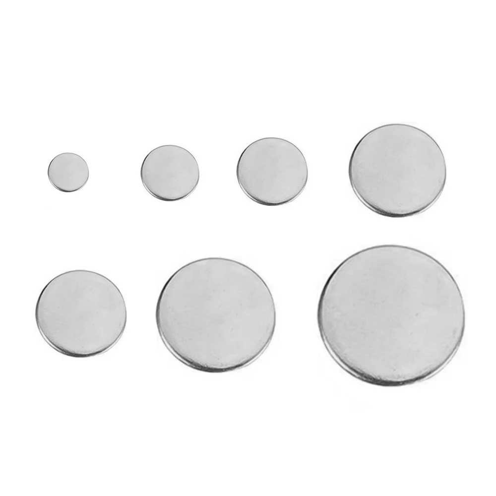 20-80Pcs Stainless Steel Flat Round Blank Stamping Tag No Hole Circle Discs for Diy Bracelet Earring Necklace Jewelry Making