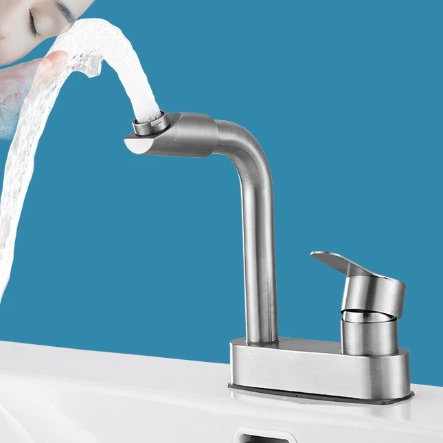 

Смеситель для раковины в ванной комнате 360° ° Вращающиеся смесители Смеситель для ванны Смеситель для горячей и холодной воды Смеситель для умывальника на палубе