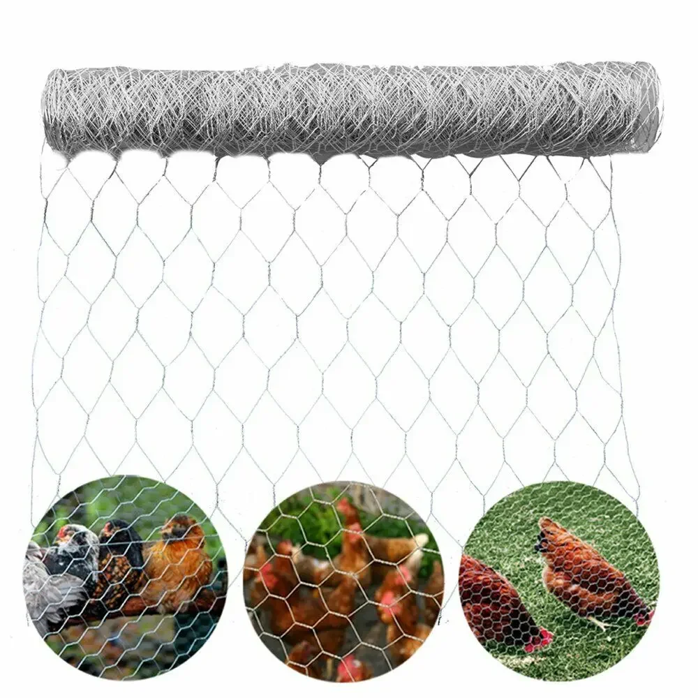 35cm*1M Chicken Iron Wire Mesh Animal Fence Net Hexagonal Netting Fencing Cages Aviary Fence for DIY Craft Home Garden Supplies