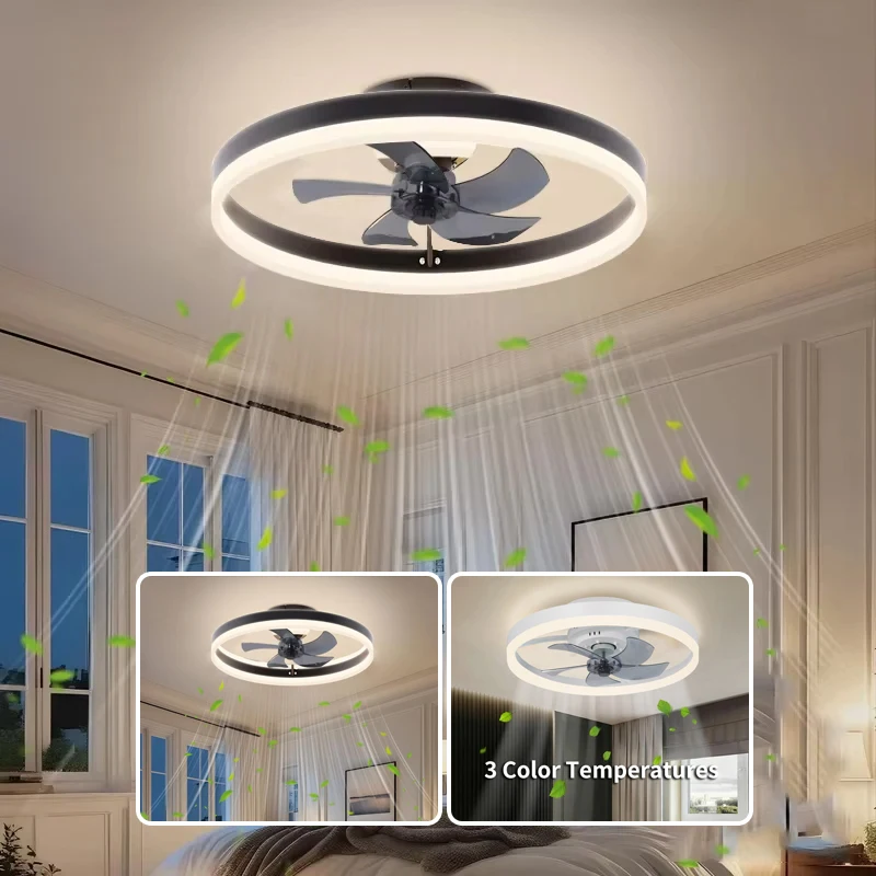 Modern Minimalist Ceiling Mounted Fan Lights, Suitable for Living Rooms and Bedrooms, Home Lighting, and Embedded Fan Lights