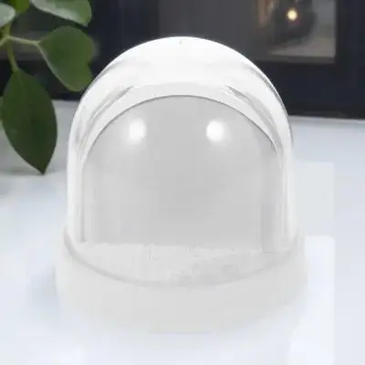 

1pc Transparent Plastic Snow Globe for Photo Printing Custom Picture Frame Snowglobe with Liquid Effect DIY Kit