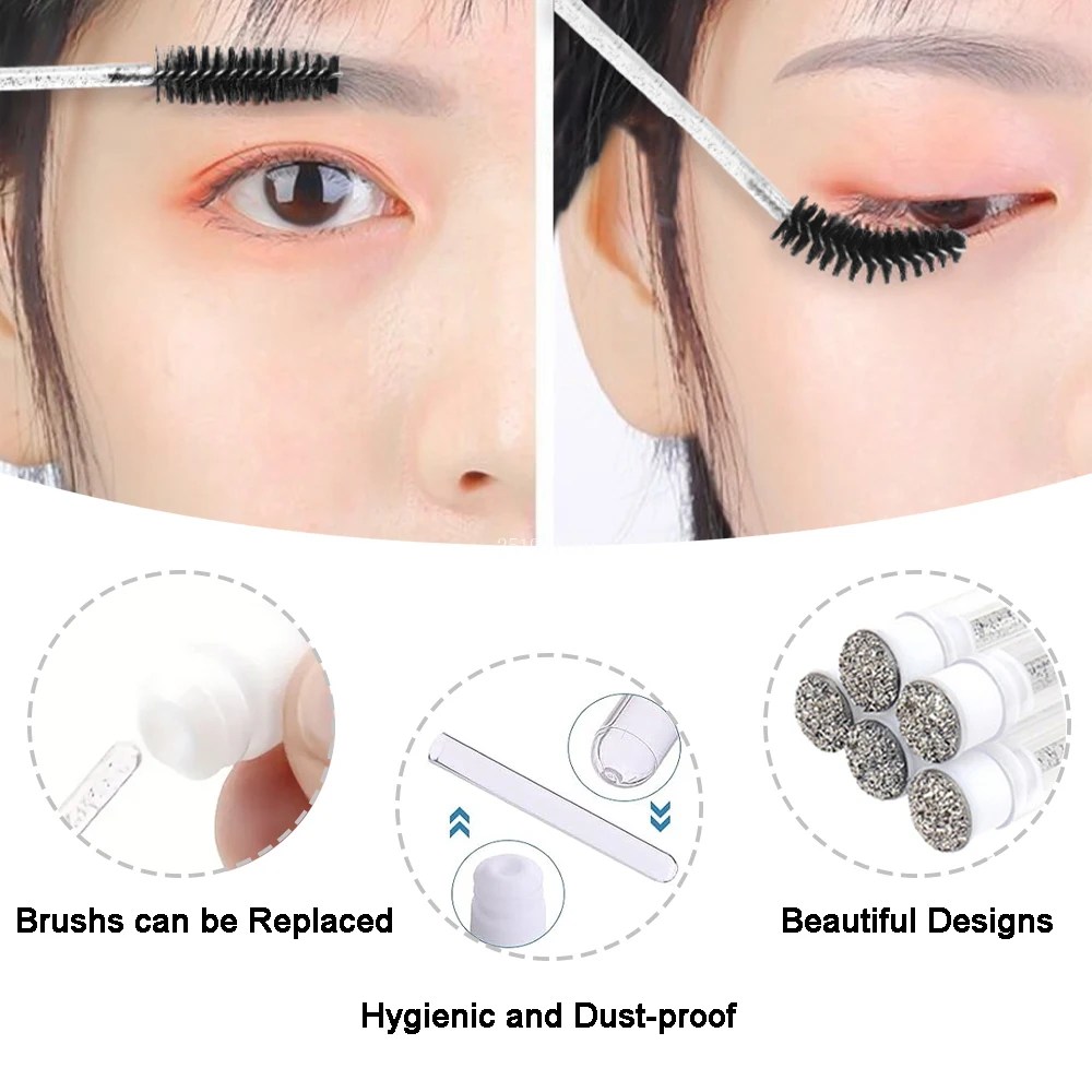 30pcs 60ml Eyelash Cleaning Tool Set Includes 10Pcs Empty Soap Foam Bottle 10pcs Blackhead Remover Cleanser 10pcs Mascara Brush