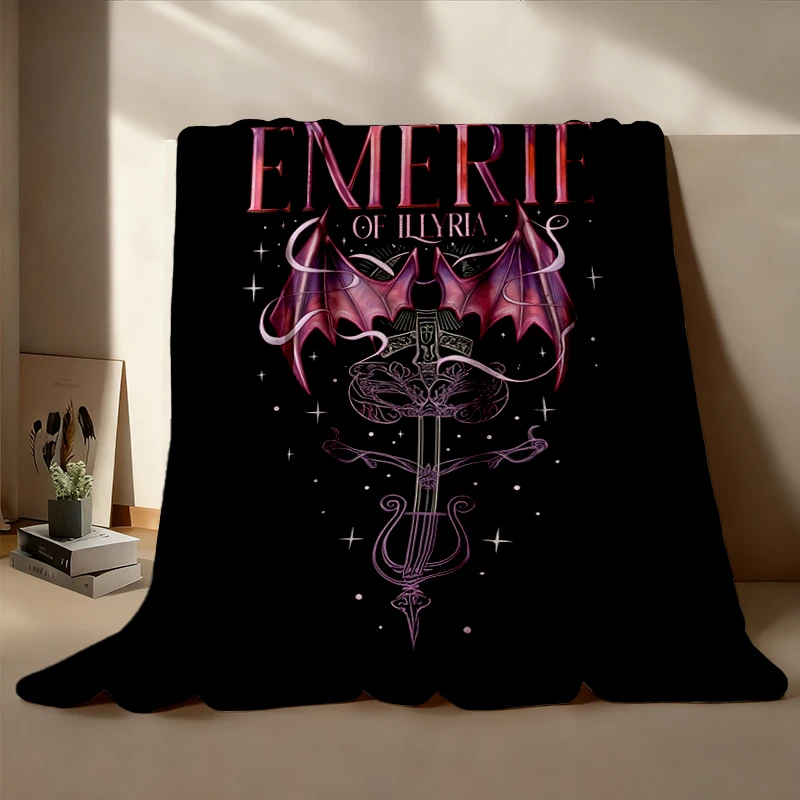 ACOTAR Valkyrie Cycle Flannel Blanket, Emerie of Illyria Flannel Throw, Sjm Acotar Book 6 Cozy Blanket