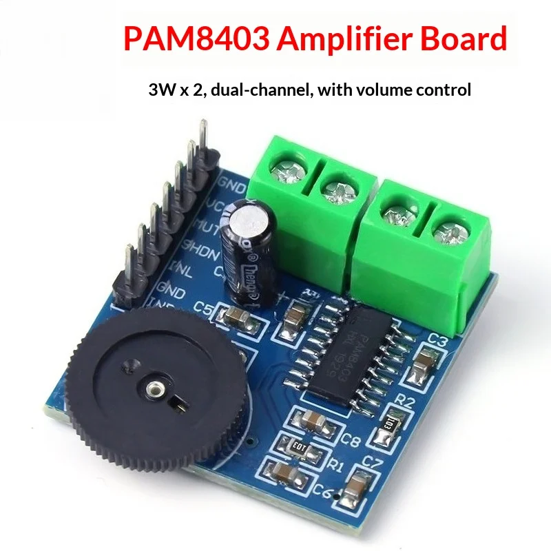 PAM8403 Dual Channel Amplifier Module 5V With Volume Control Audio Amplifier Mini Digital Amplifier Board