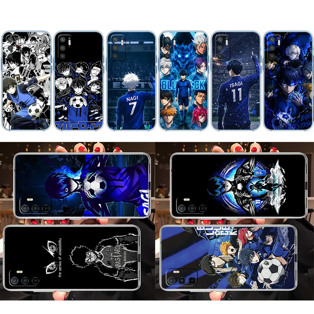Funda para Teléfono KH27 Football Blue Lock para Motorola Moto G40 G04 G05 One Ace Action Fusion + Plus Hyper Macro Vision Zoom