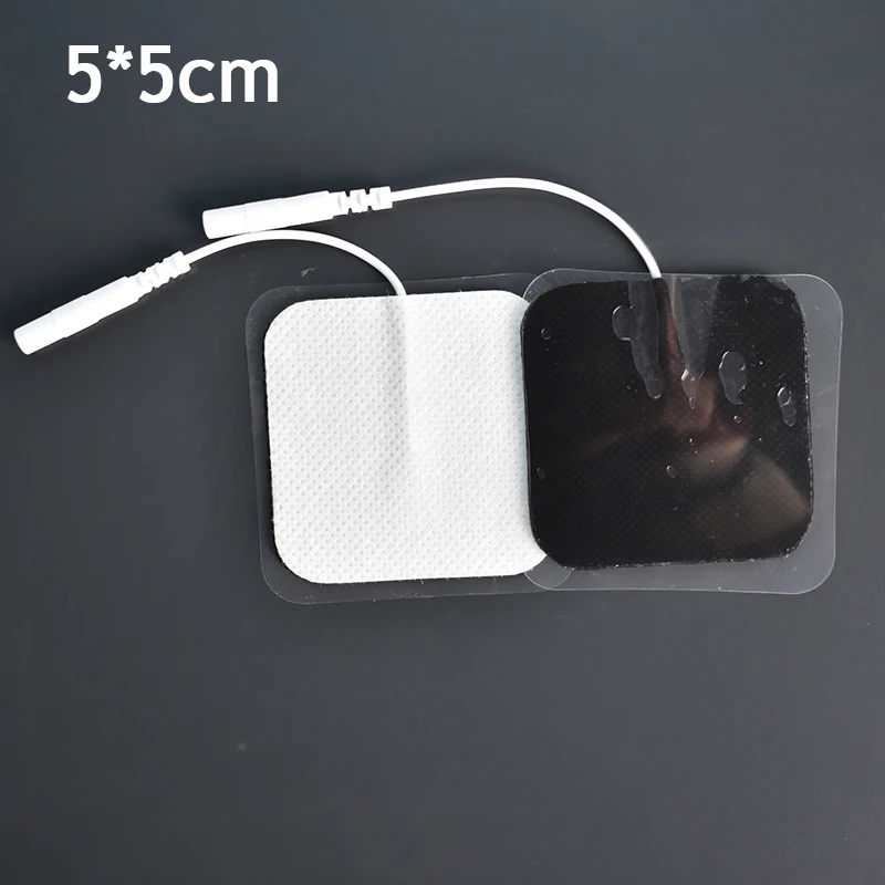 10/20pcs Self Adhesive Replacement Tens Electrode Pads 5*5 Cm Muscle Stimulator Electric Digital Machine Massager for 2mm Plug