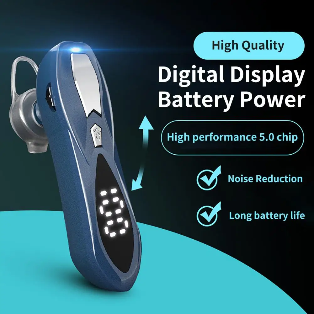 Wireless Earphone Multifunctional Noise Reduction Digital Display Bluetooth-compatible5.1 Ear HiFi Single Earbud for Calling