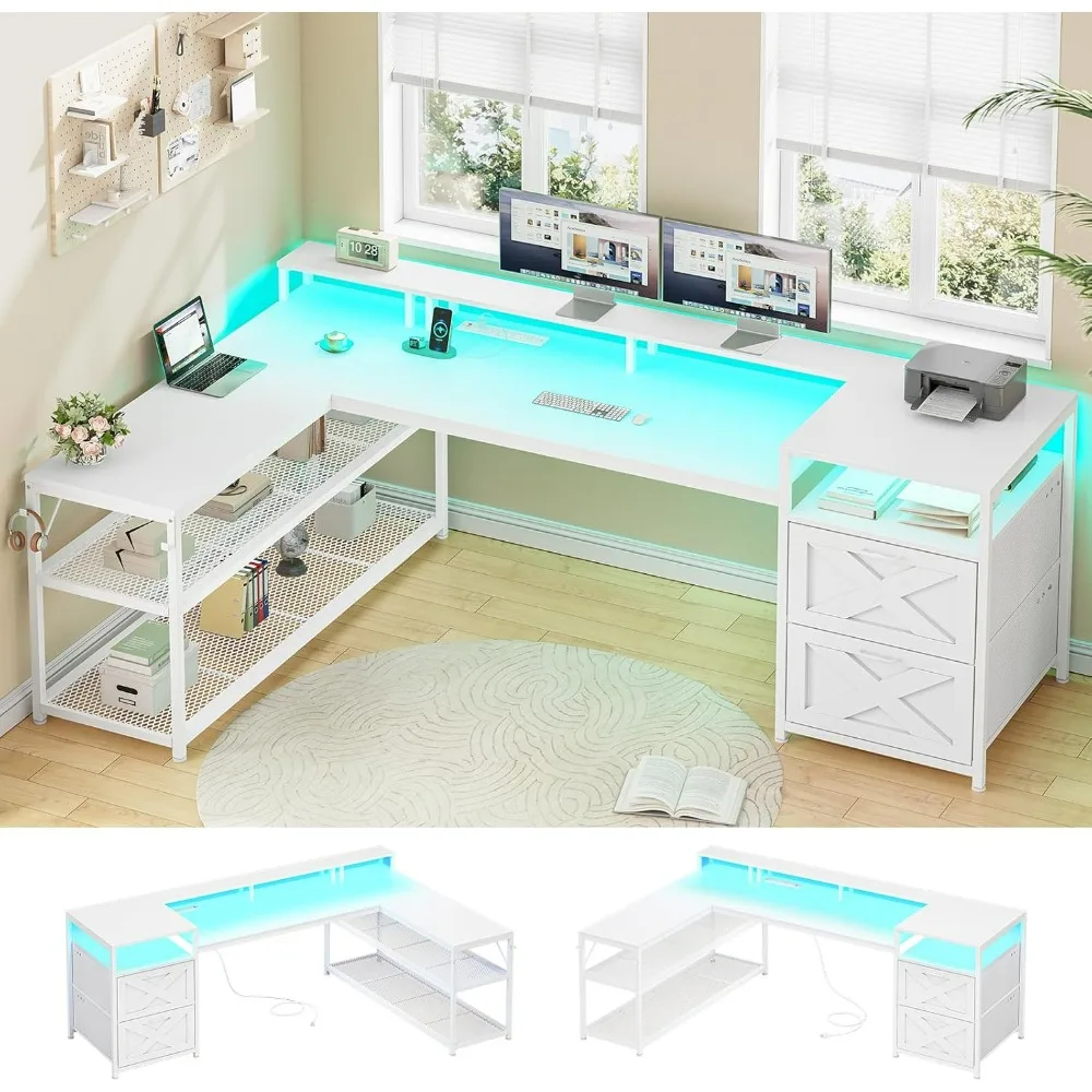 67" L Shaped Desk W…