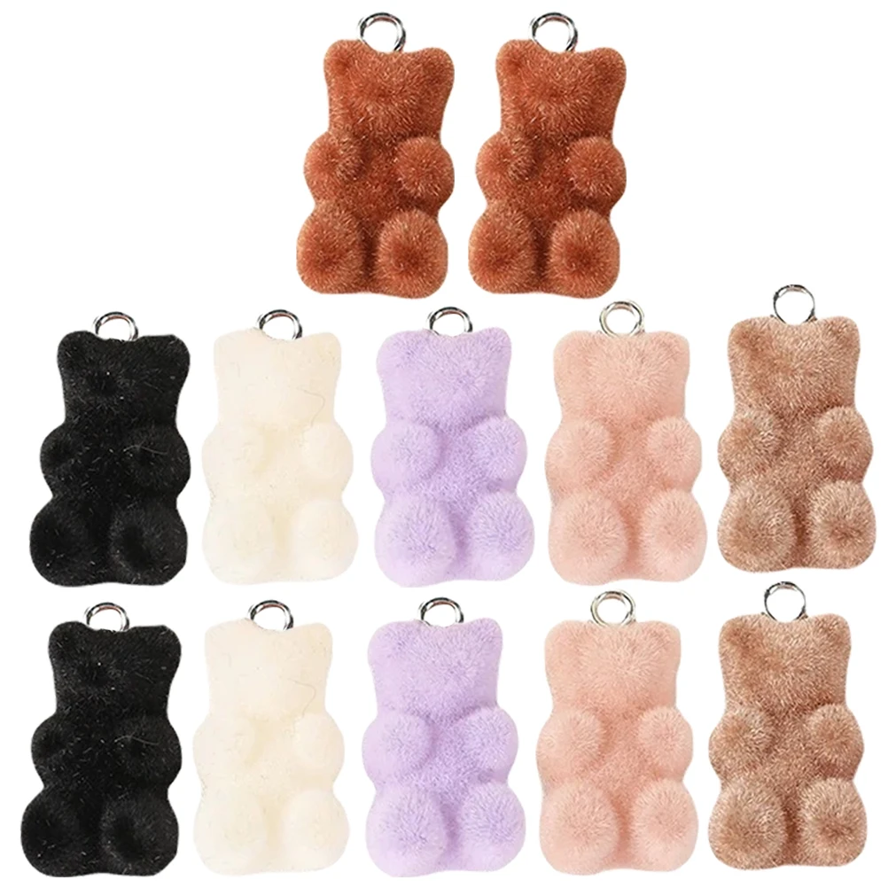 

12 Pcs Bear Charms for Earrings Necklace Pendants DIY Jewelry Making Accessories Bracelet Christmas Birthday Gifts