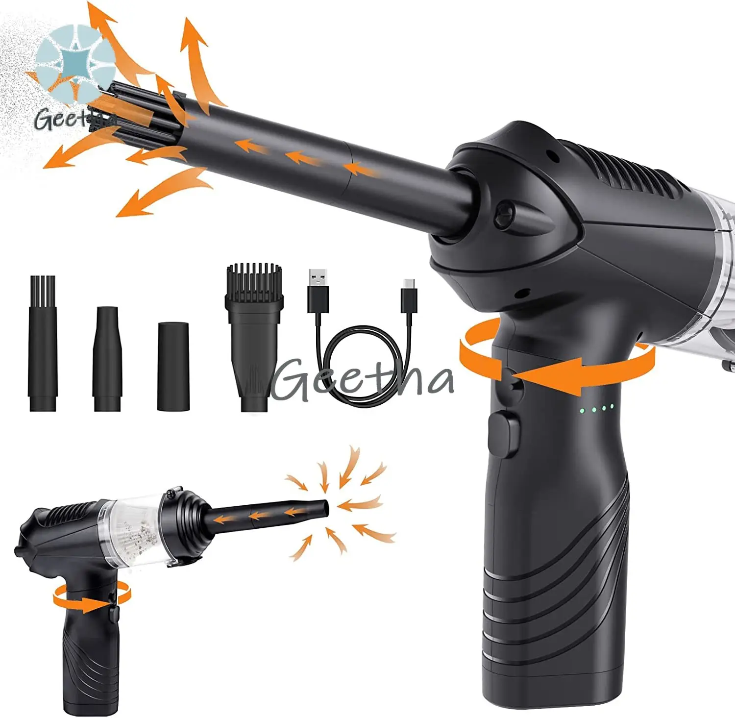 

Portable Air Duster Cordless Air Duster Vacuum Cleaner for Computer Keyboard Car Sofa Electric Dust Blower