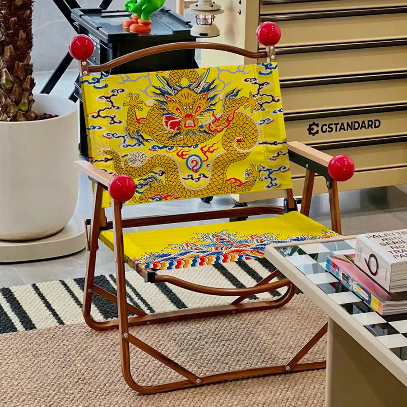 Dragon Chair Throne Balcony Chair Folding Portable