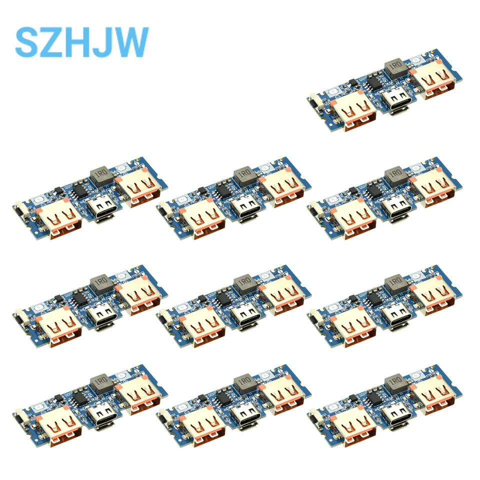 1/5/10pcs Micro/Type-C USB 5V 2.4A Dual USB 18650 Boost Battery Charger Board Mobile Power Bank Accessories For Phone DIY