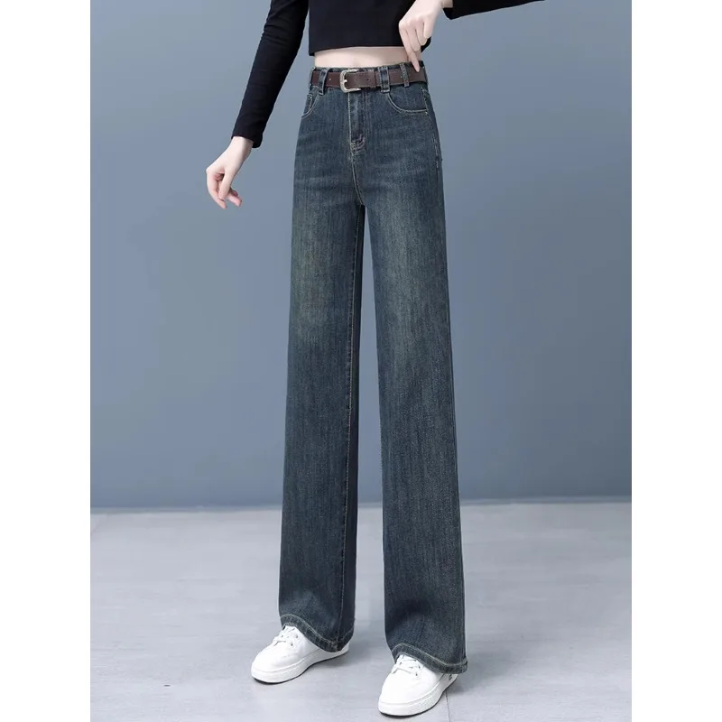 

Узкие женские джинсовые брюки и зимние на флисовой подкладке, теплые, элегантные, свободные, для похудения, прямые с высокой талией