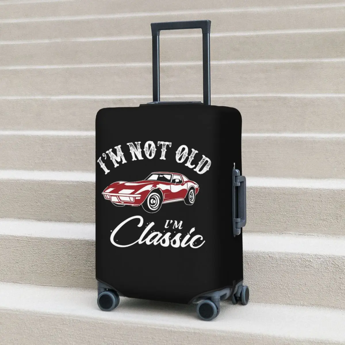 

Classic Corvette Car Suitcase Cover Protection Elastic Travel Luggage Protector Covers for 18-32 Inch