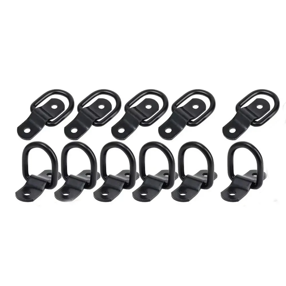 10Pcs Secure Heavy Duty D Ring Tie Down D Type Universal Fit Fastener Ring Fastener Multi Purpose Trailer Pull Hook Truck Bed