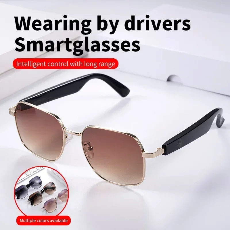 

Bluetooth Glasses, Smart Glasses for Listening To Music and Making Calls, Sunglasses with UV400 Protection