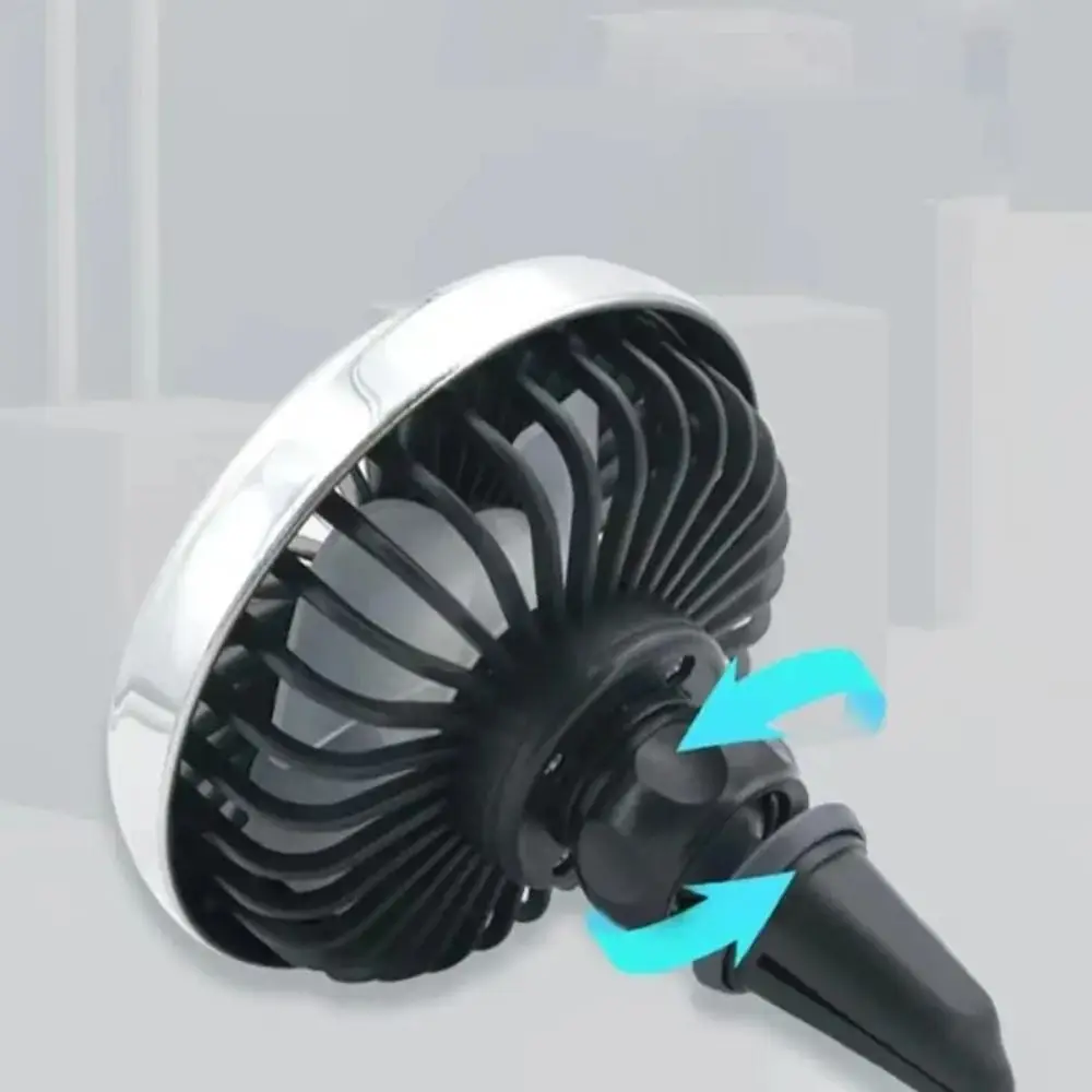 USB Ornament Portable Mini Fan Cooling Radiator Car Air Conditioner Energy-saving ABS Car Air Vent Clip Fan Summer