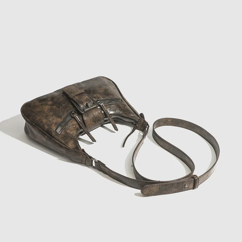 NEW Fashion Y2K Small Vintage Female Underarm Crossbody Bag Fashion Handbags PU Leather Shoulder Bags for Women
