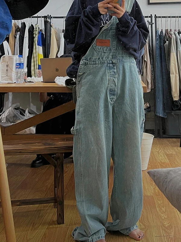 بنطلونات دنيم ممزقة بأسلوب رجعي للنساء - موضة الخريف والشتاء - مقاس كبير - بنطلونات قطعة واحدة للنساء ذات المقاسات الكبيرة #5