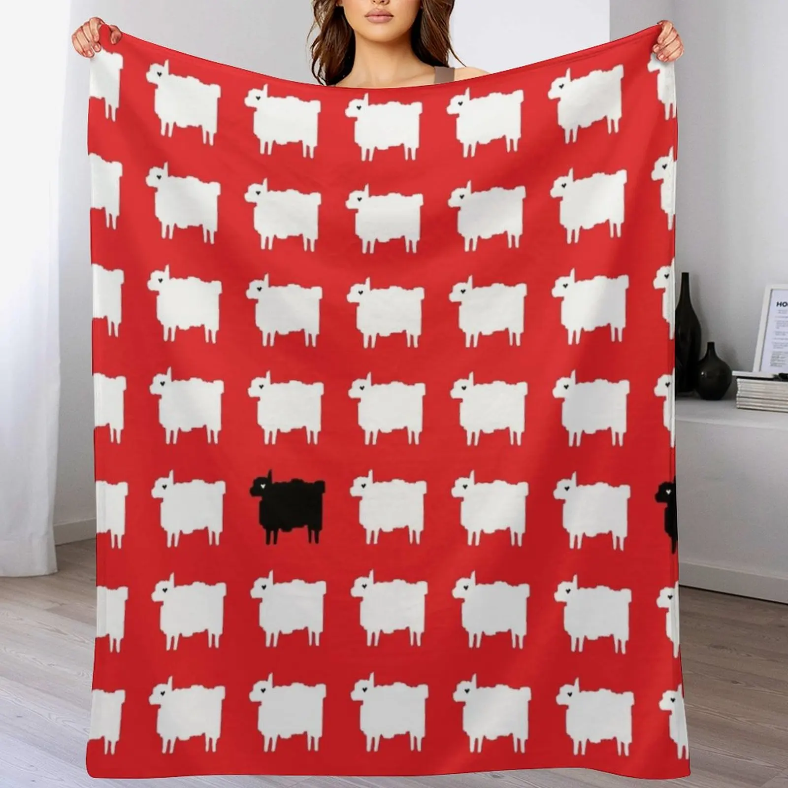 Diana's Black Sheep Jumper Throw Blanket For Baby Soft Beds Beach manga Blankets