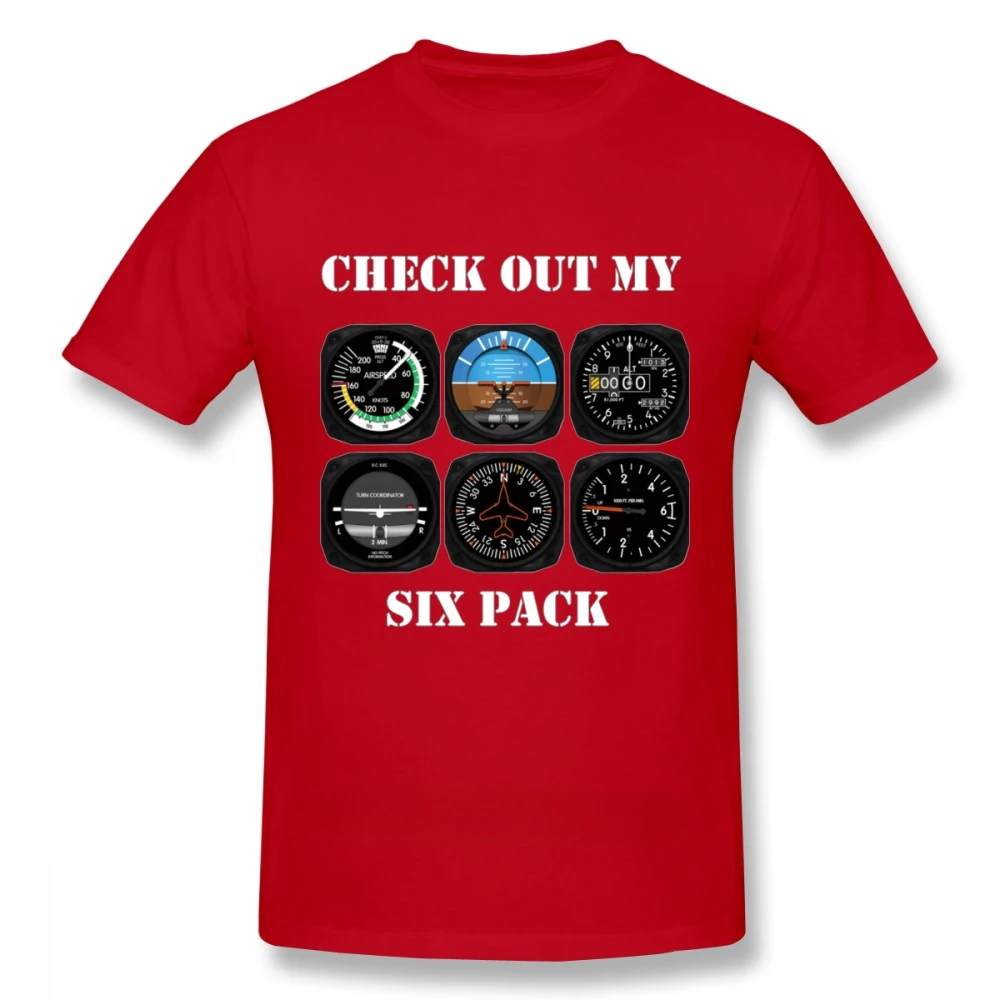 Awesome Aviation 6 Pack Instrument For Pilots T Shirt Graphic Print Camiseta Cotton Big Size Homme Tee shirt streetwear vintage