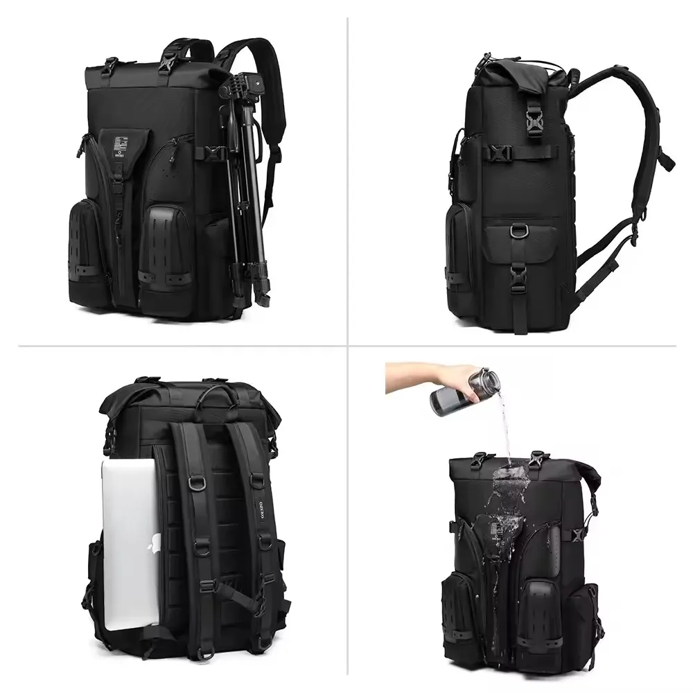 OZUKO New Outdoor Tactical Waterproof Backpack Fashion Brand Men\'s Large Capacity Travel Backpack Sports Tennis Badminton Bag