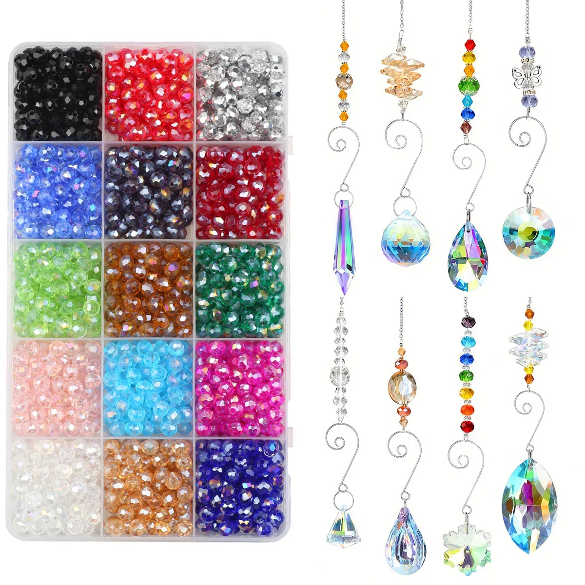 Box Faceted Glass Multicolor Austrian Crystal Bead Set Spacer Loose Beads For Jewelry DIY Earrings Pendant Accessorie 6mm 750pcs