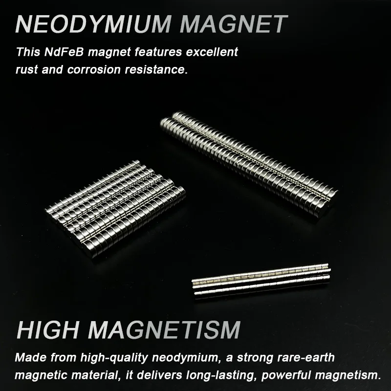 2x2 3x2 4x2 5x2 6x2 7x2 10x2 12x2mm Round Super Strong Neodymium Magnet N35 Powerful Magnetic NdfeB Permanent Refrigerator Magne