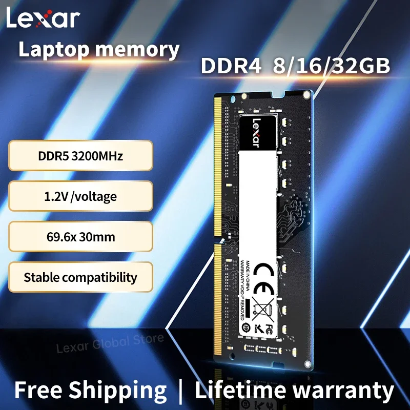 Lexar DDR4 SODIMM 16GB, 8GB, 4GB 3200MHz RAM for Laptops: Real