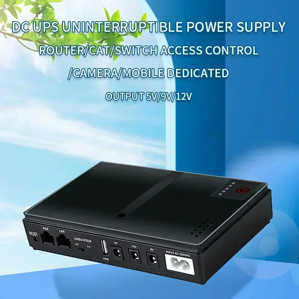 

1PC 10400mAh Portable UPS 5-12V Uninterruptible Power Supply Battery Backup Power Multiple Intelligent Protection For WiFi