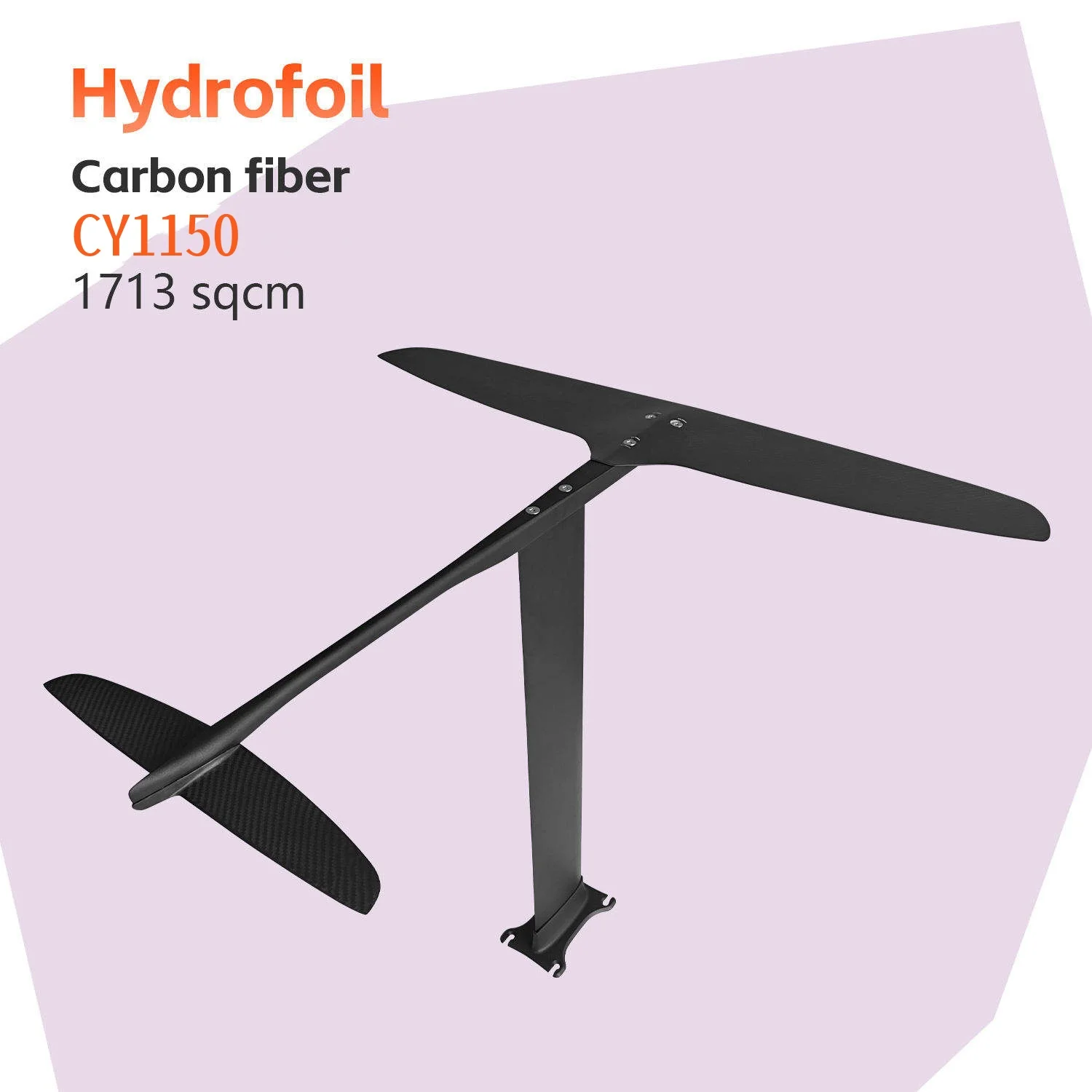Hot Selling Unisex CY 1150 Carbon Surfing Wing Hydrofoil New Arrival 3K Carbon Fiber Hydrofoil