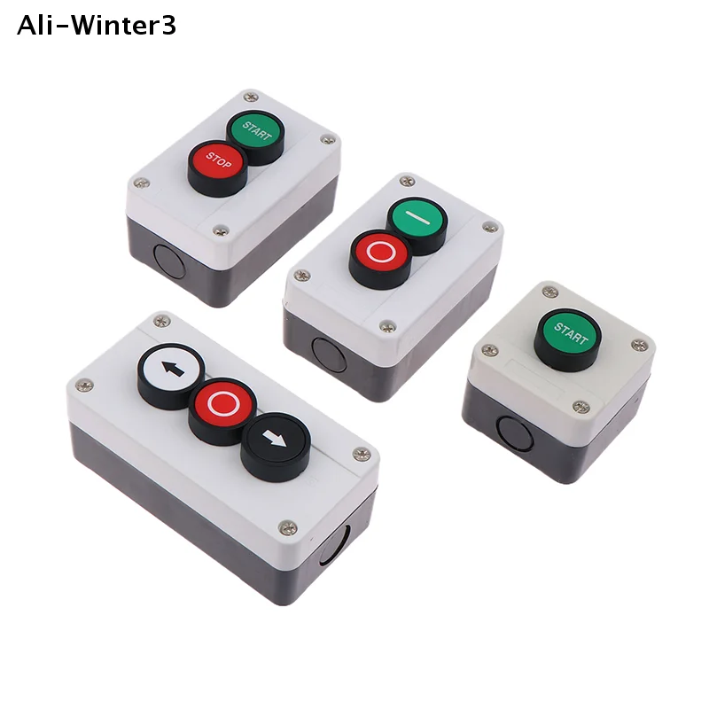 

1 Piece Emergency Stop Industrial Control Button Box With Arrow Symbol CNC Start Stop Self Sealing Waterproof Button Switch