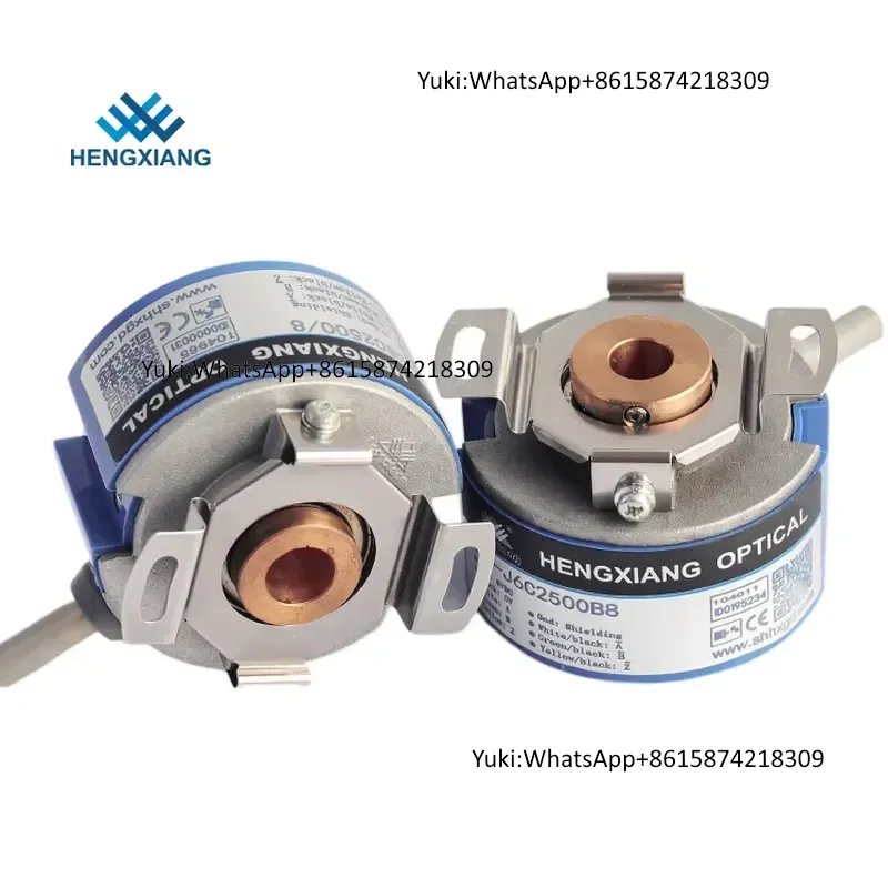 HENGXIANG Optical Hollow Shaft Encoder K48-J6S2000/6Q8 Line Driver TTL signal ABZUVW Less Wire 6 Poles 8mm Shaft 10000PPR