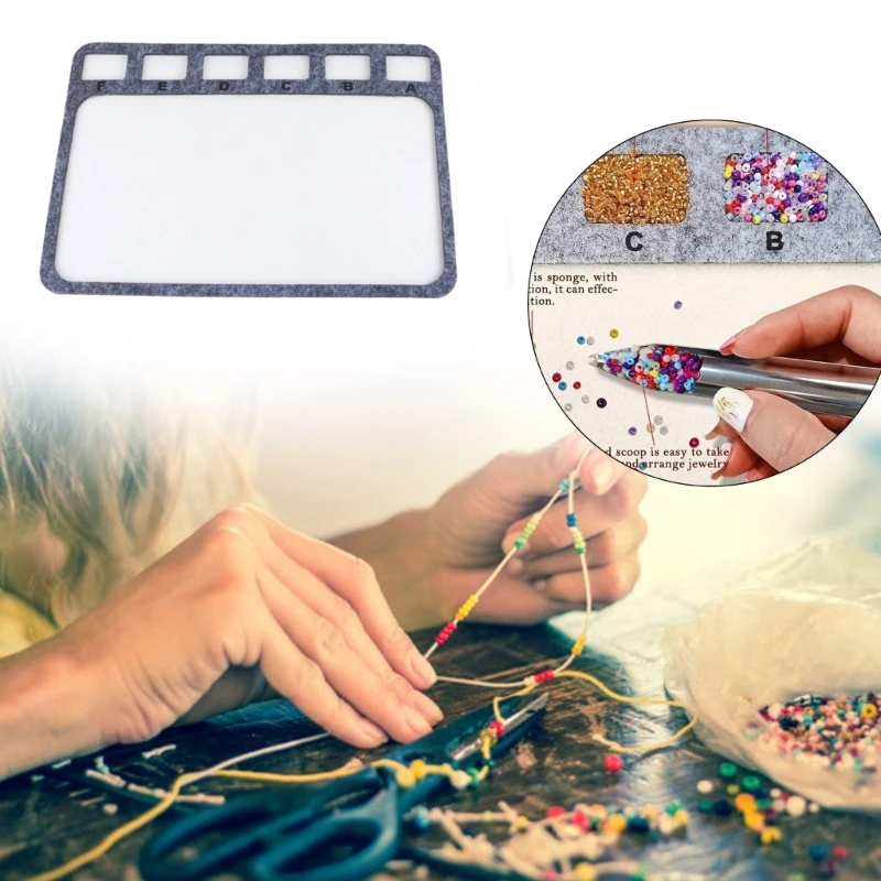 E15E Jewelry Crafting Pad Beading Supplies Flocking Bead Mats Suitable for Beads