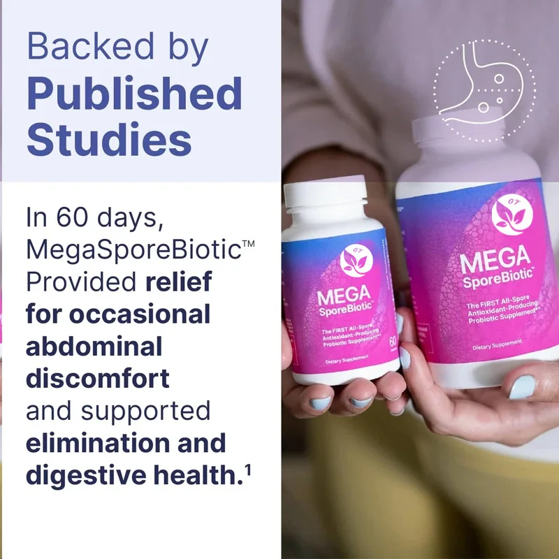 البروبيوتيك Megasporebiotic يعزز الجهاز الهضمي - المكملات الغذائية البروبيوتيكية للرجال والنساء