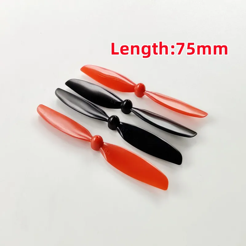 4PCS 75mm Blade Propeller Prop Blade CW+CCW Fit Shaft Diameter 1mm For RC Quadcopter Drone Coreless Motor N30 Toy Plane Model