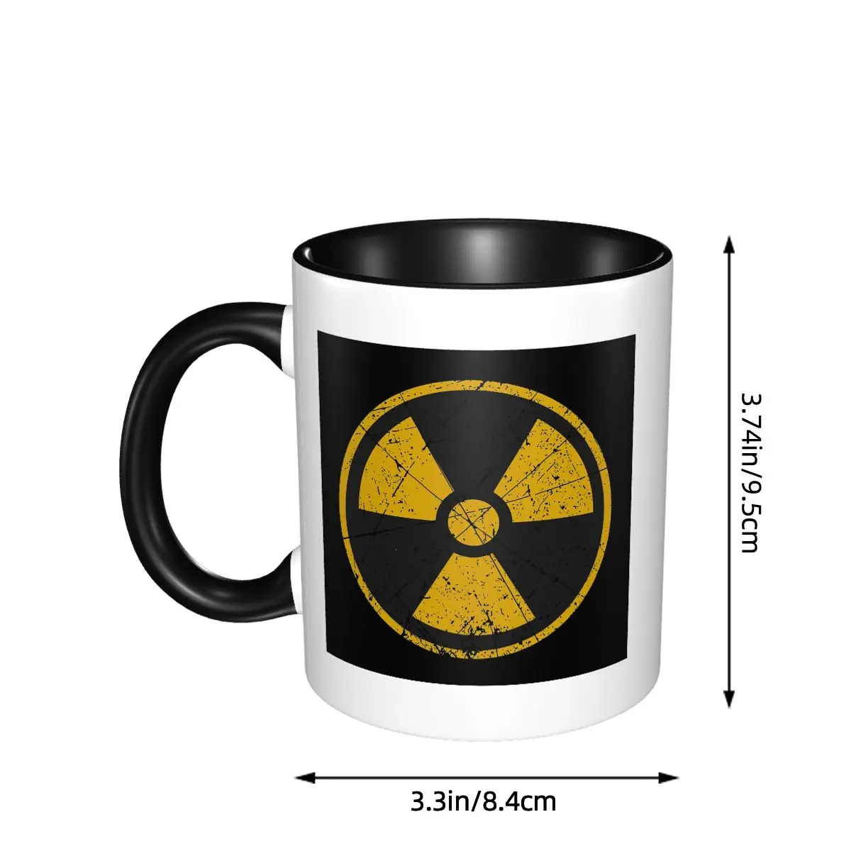 Radiation Logo Vintage Style Mug Funny Ceramic Coffee Cups Tea Mugs Milk Cup Drinkware Gift for Friends