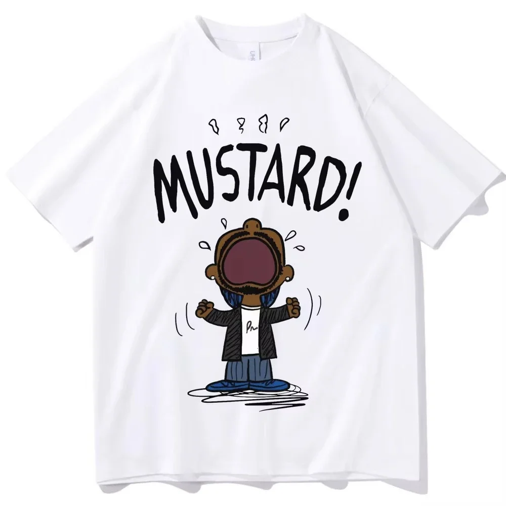 Funny KL MUSTARD Meme T-Shirt Men Women Short Sleeve Hip Hop Cotton Graphic Summer Tee Loose Music Lover Apparel