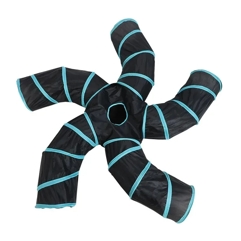 

5-полосный складной туннель для кошек в помещении 2/3/4, туннель для кошек, скучающие игрушки для кошек, игрушка для домашних животных с отверстием для глаз, кошка, щенок, котенок, котенок, кролик