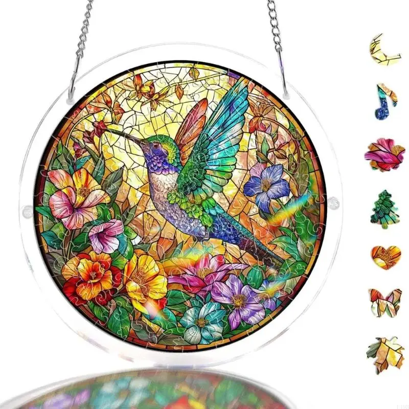 F19B Creative Sun Catcher Window Hanging Decoration Artistic Acrylic Puzzle Decoration