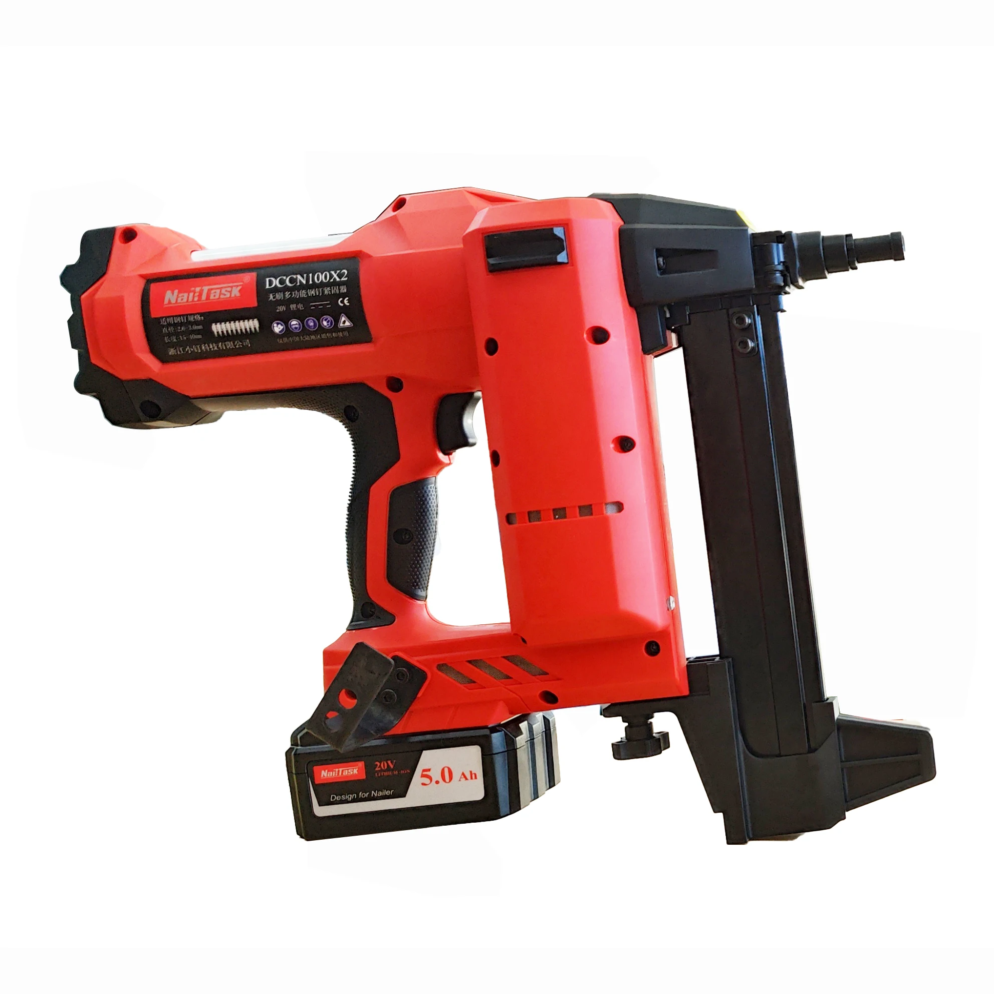 Nailtask DCCN100X2 Lithium Battery Brushless Nail Gun 100J Power for 16-40mm Concrete Nails