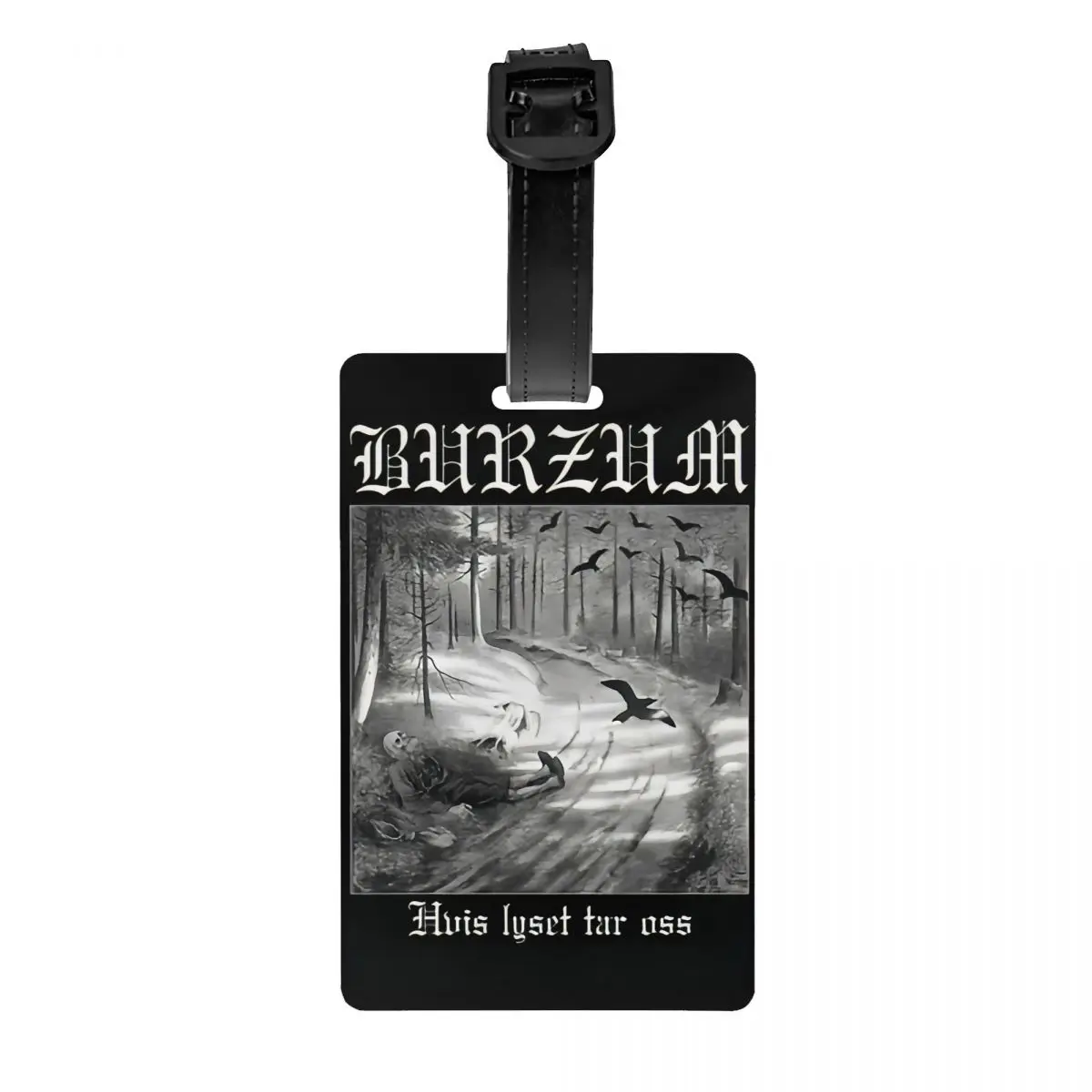 Custom Norway Black Metal Filosofem Burzums Band Rock Music Luggage Tags for Suitcases Cute Baggage Tags Privacy Cover ID Label