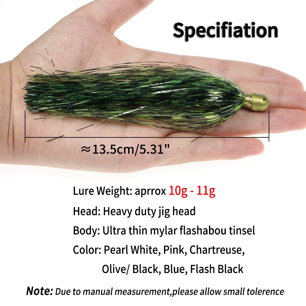 ICERIO Jig Head Mylar Flash – Señuelo para curricán en agua salada - imagen 2