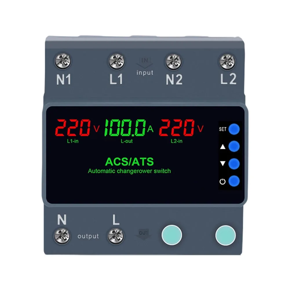 Overvoltage and Undervoltage Protection Switch 220V AC Dual Input Automatic Transfer with Break and Phase Loss Safety