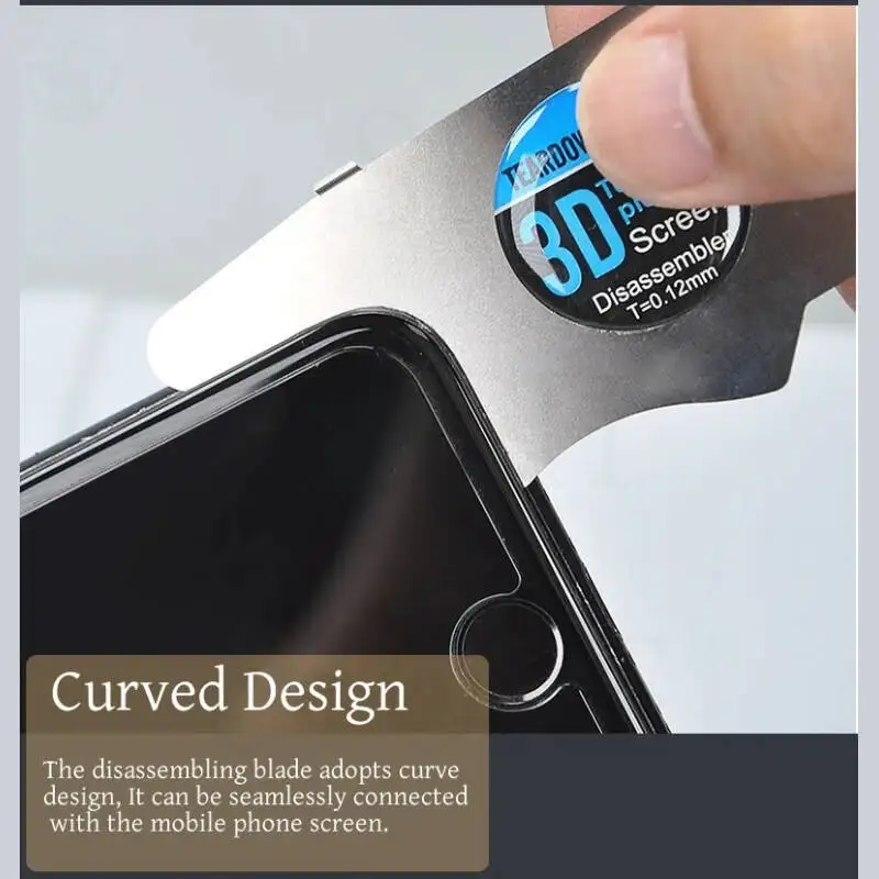 

3pcs Premium 3D 0.2mm Spring-Steel Tin Scraper for Mobile Phone Screen Repair and Disassembly Tool Anti-slip and Bendable Design