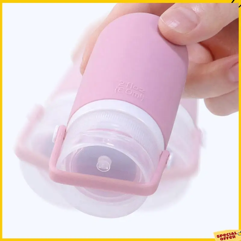 A24P ポータブルシリコントラベルボトル空の詰め替えパッキングローションシャンプー容器クリーム旅行 (90ml C)